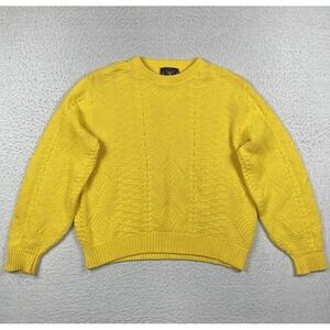 Lake Harmony Rowing Club Sweater Mens Large Yellow Vintage USA‎ 90s Prep